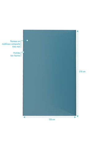 Panneau mural WALL'IT - Bleu - 120 x 210 cm