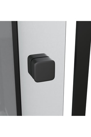 Cabine de douche hydromassante - Noir mat et chromé - 90 x 215 x 90 cm