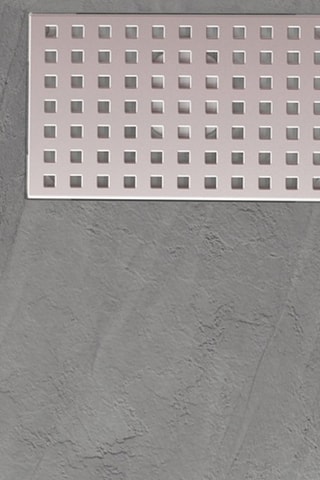 Receveur avec grille perforée - Gris - 120 x 90 cm