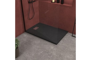 Receveur avec grille perforée - Noir