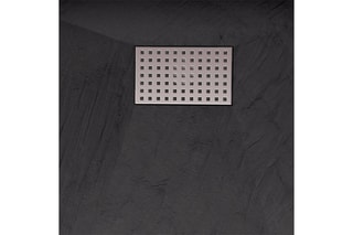 Receveur avec grille perforée - Noir