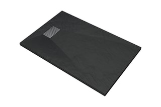 Receveur avec grille perforée - Noir