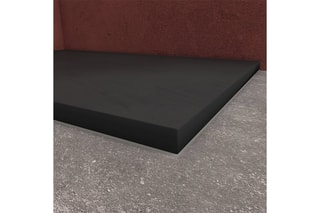 Receveur avec grille perforée - Noir