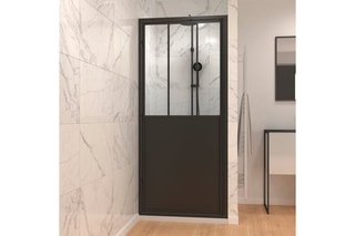 Paroi porte de douche pivotante en verre trempé Fabrik 80 x 0,8 x 200 cm