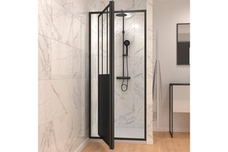 Paroi porte de douche pivotante en verre trempé Fabrik 80 x 0,8 x 200 cm