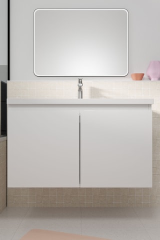 Ensemble meuble lave-main suspendu Elementary - Blanc