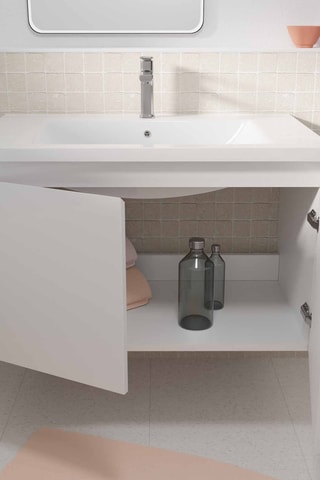 Ensemble meuble lave-main suspendu Elementary - Blanc
