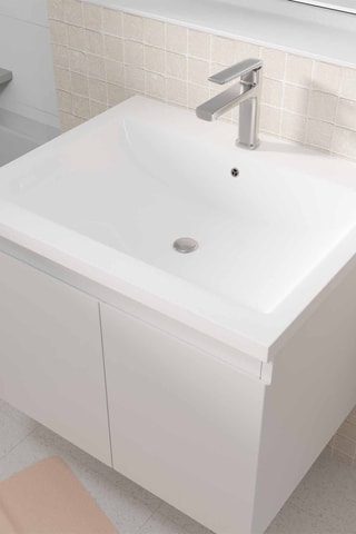 Ensemble meuble lave-main suspendu Elementary - Blanc