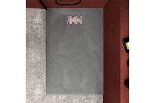Receveur avec grille perforée - Gris