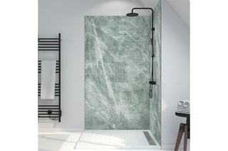 Panneau mural de douche Stone'it avec profilé - Vert - 120 x 210 cm
