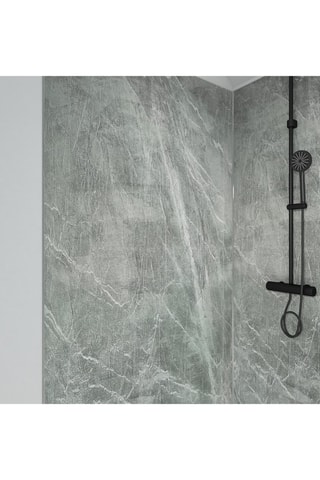 Panneau mural de douche Stone'it avec profilé - Vert - 120 x 210 cm