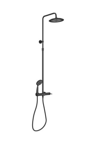 Colonne de douche mécanique Arty - Noir - 133 x 28 x 52 cm