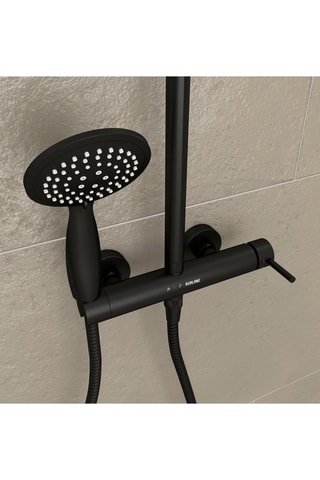 Colonne de douche mécanique Arty - Noir - 133 x 28 x 52 cm