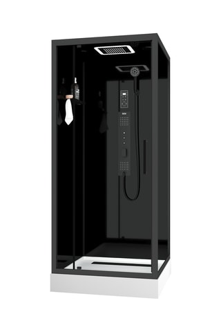 Cabine de douche hydromassante en verre Connect - 90 x 90 x 218 cm