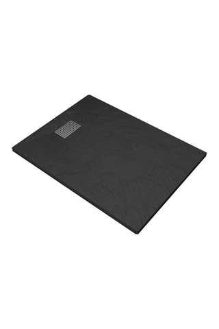 Receveur avec grille perforée - Noir - 90 x 120 cm