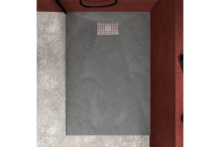 Receveur avec grille perforée - Gris