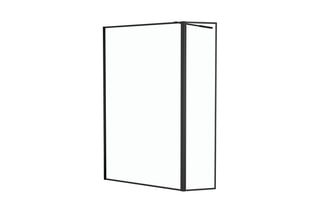 Paroi de douche et volet pivotant  Transparent et noir