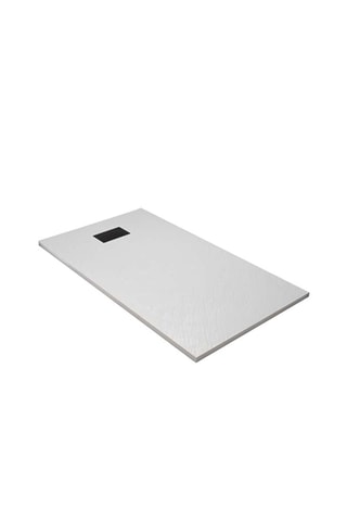 Receveur et grille perforée Stone - Noir et blanc - 140 x 90 cm
