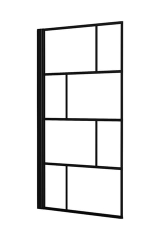 Pare baignoire - Transparent et noir - 80 x 140 cm
