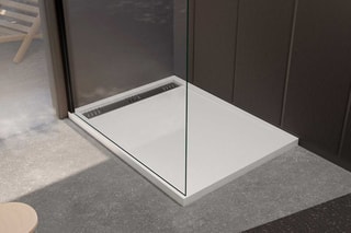 Receveur avec grille caniveau Athéna - 90 x 120 x 3 cm