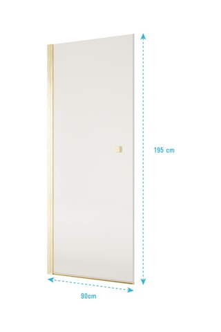 Porte de douche en verre Gold Elementary - 90 x 195 cm
