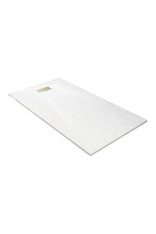 Receveur de douche avec grille perforée - Blanc - 90 x 160 x 2,6 cm