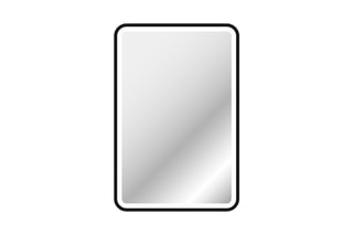 Miroir salle de bain rectangulaire avec éclairage LED - Noir