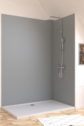 2 panneaux muraux WALL'IT - Gris - 120 x 210 et 90 x 210 cm