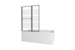Pare baignoire pivotant relevable Lift Transparent et argenté