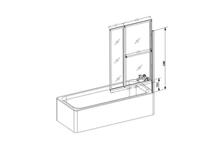 Pare baignoire pivotant relevable Lift Transparent et argenté