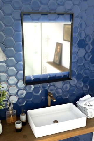 Miroir LED - Noir - 60 x 10 x 80 cm