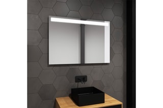Miroir salle de bain avec éclairage LED Custom - 80 x 60 cm