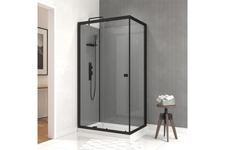 Cabine de douche rectangle Noir
