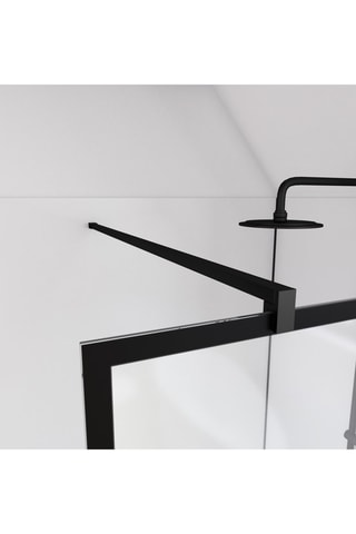 Paroi de douche à l'italienne - Transparent et noir - 120 x 195 cm