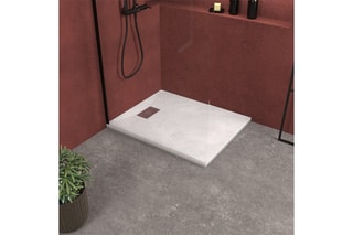 Receveur avec grille perforée - Blanc