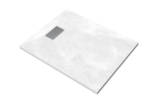 Receveur avec grille perforée - Blanc