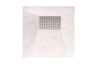 Receveur avec grille perforée - Blanc