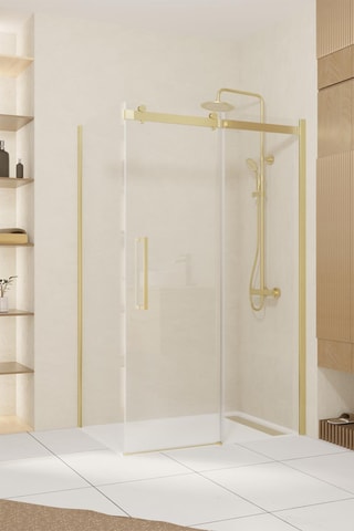 Porte de douche en verre Railroad Gold - 80 x 200 cm
