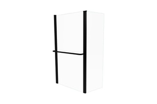 Pare-baignoire pivotant Transparent et noir