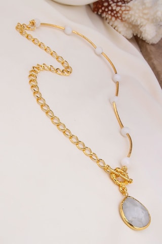 Collana - Placcato oro giallo e perla coltivata
