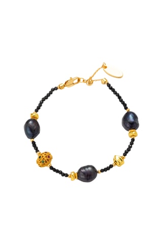 Bracciale - Placcato oro giallo e onice
