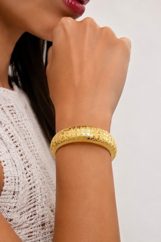Bracciale a polsiera laminato oro giallo