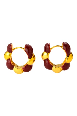 Orecchini a cerchio laminato oro giallo