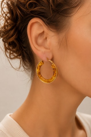 Orecchini a cerchio laminato oro giallo