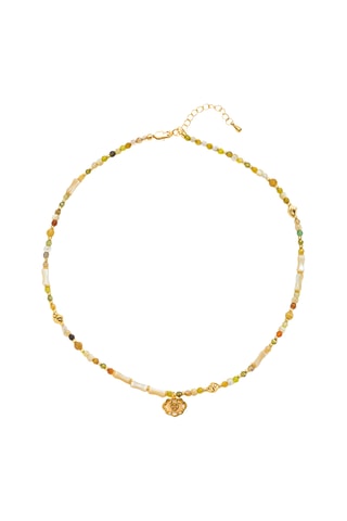 Collana laminato oro giallo - Madreperla e perle di imitazione