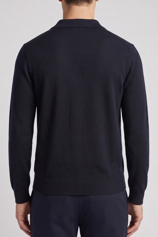Polo 100% mérinos - Bleu