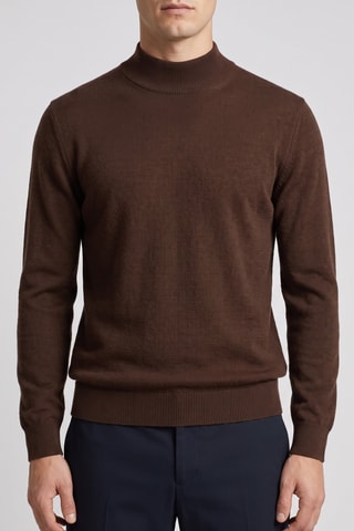 Pull 100% mérinos - Marron
