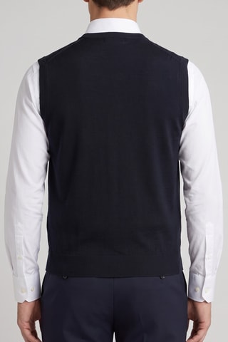 Gilet sans manches 100% mérinos - Bleu
