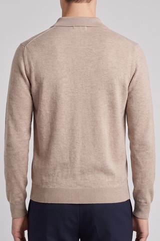 Polo 100% mérinos - Beige