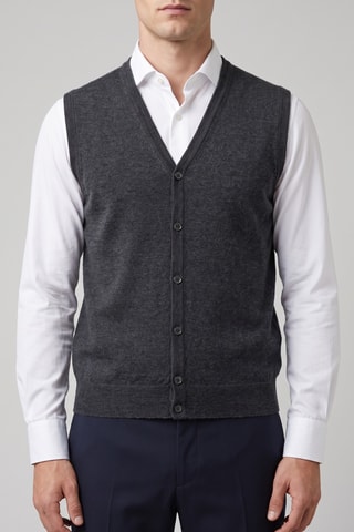 Gilet sans manches 100% mérinos - Anthracite